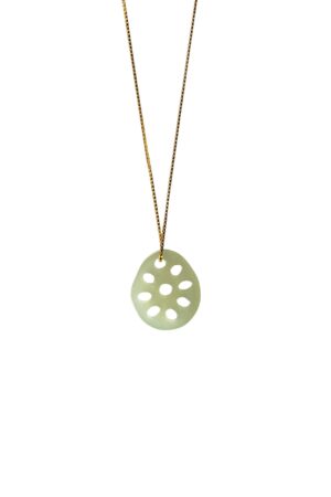 Lotus Root Jade Pendant Necklace