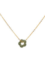 Plum Blossom — Green Jade Pendant Necklace